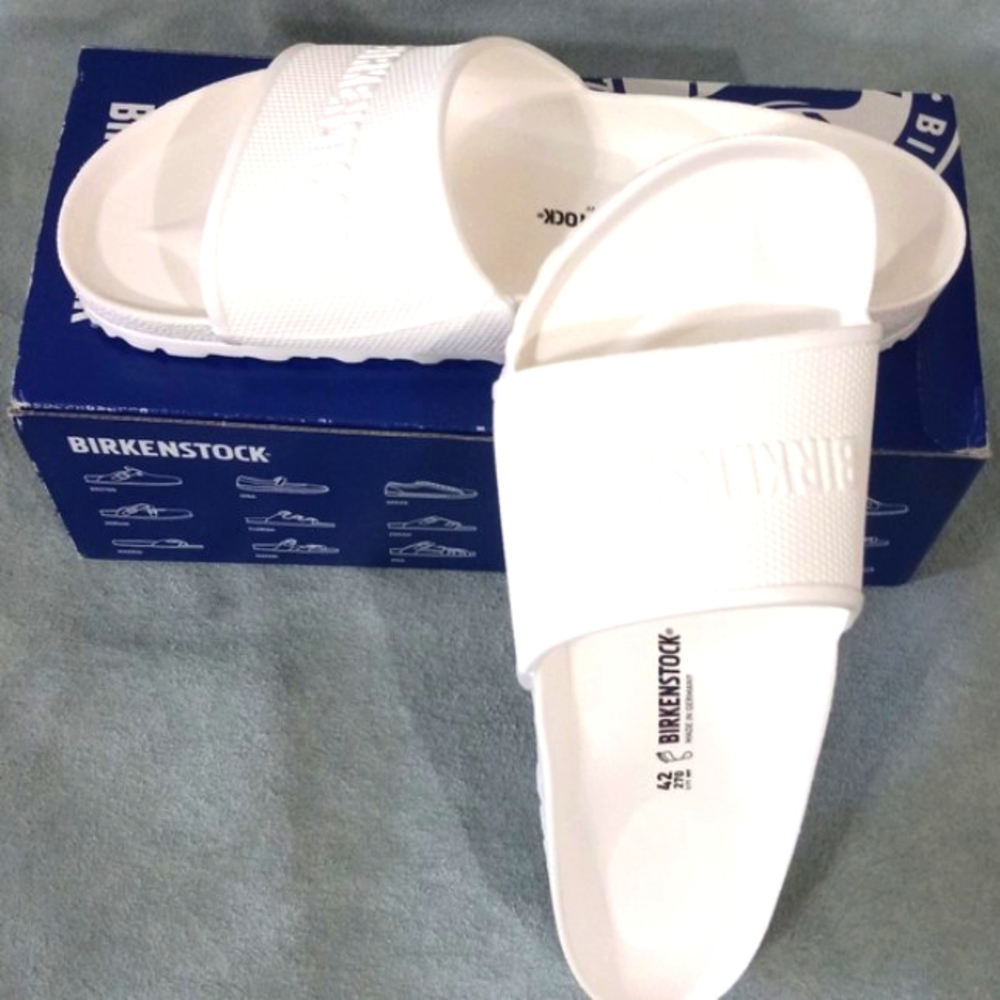 BIRKENSTOCK Men's Sandals Size 42 Color White.  New in box. - Picture 5 of 10